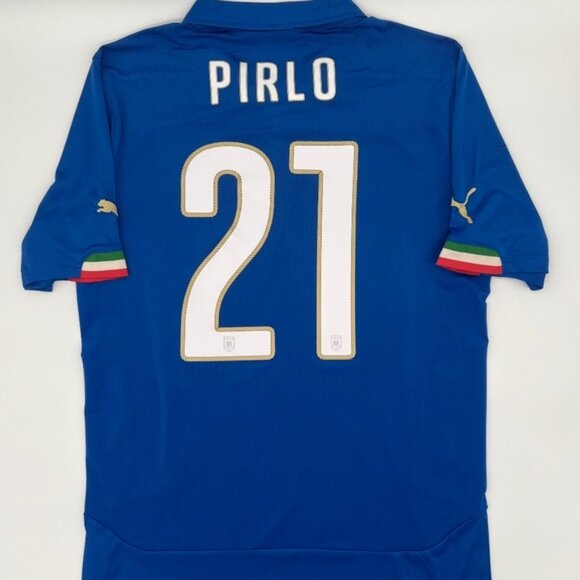 Pirlo #21 Italy 2014/2015 Home ORIGINAL Puma VTG Soccer Jersey (M)